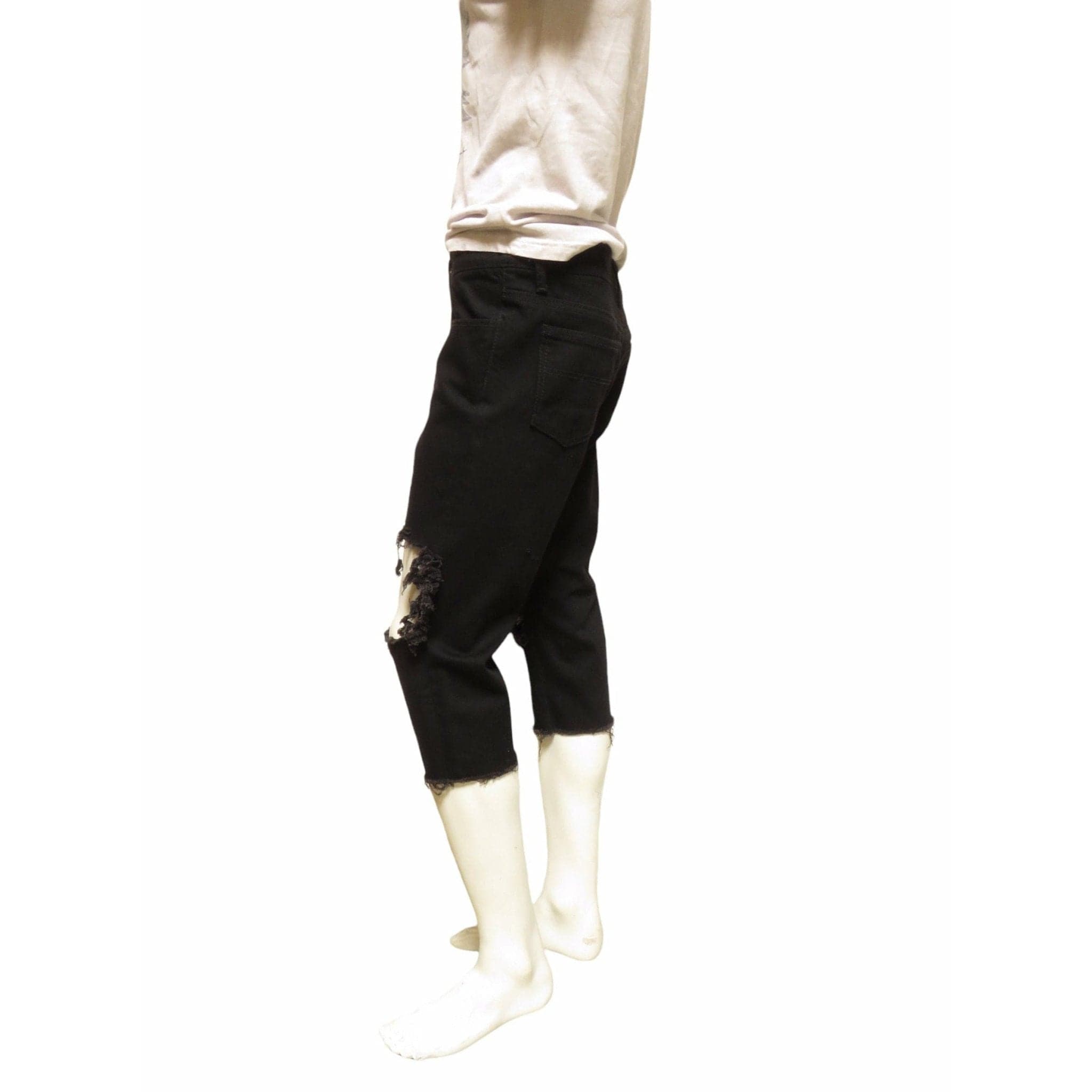 Pants Unholy Matrimony Frayed Denim Black