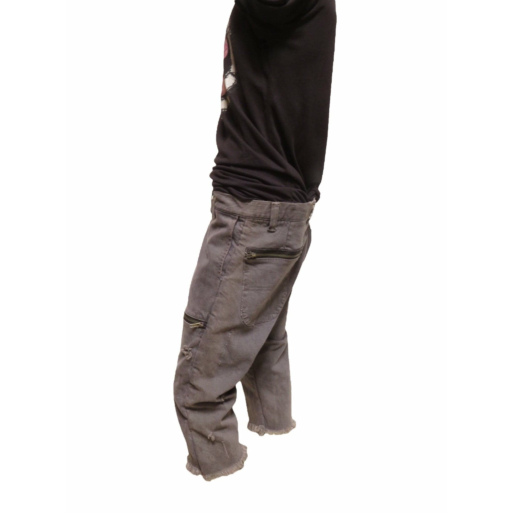 Pants Unholy Matrimony Zipper Pocket Short Dark Slate Gray