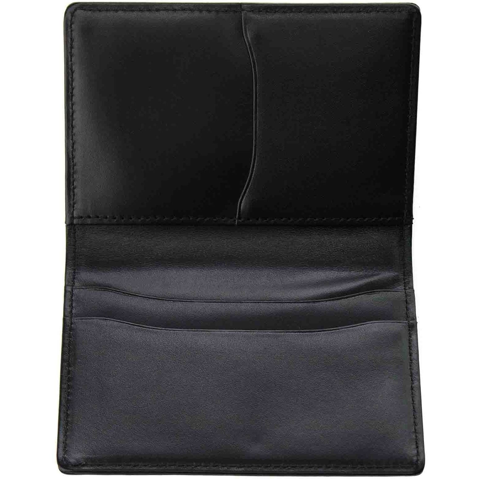 Business Card Cases Yohji Yamamoto Card Holder - Black Leather Slim Dark Slate Gray