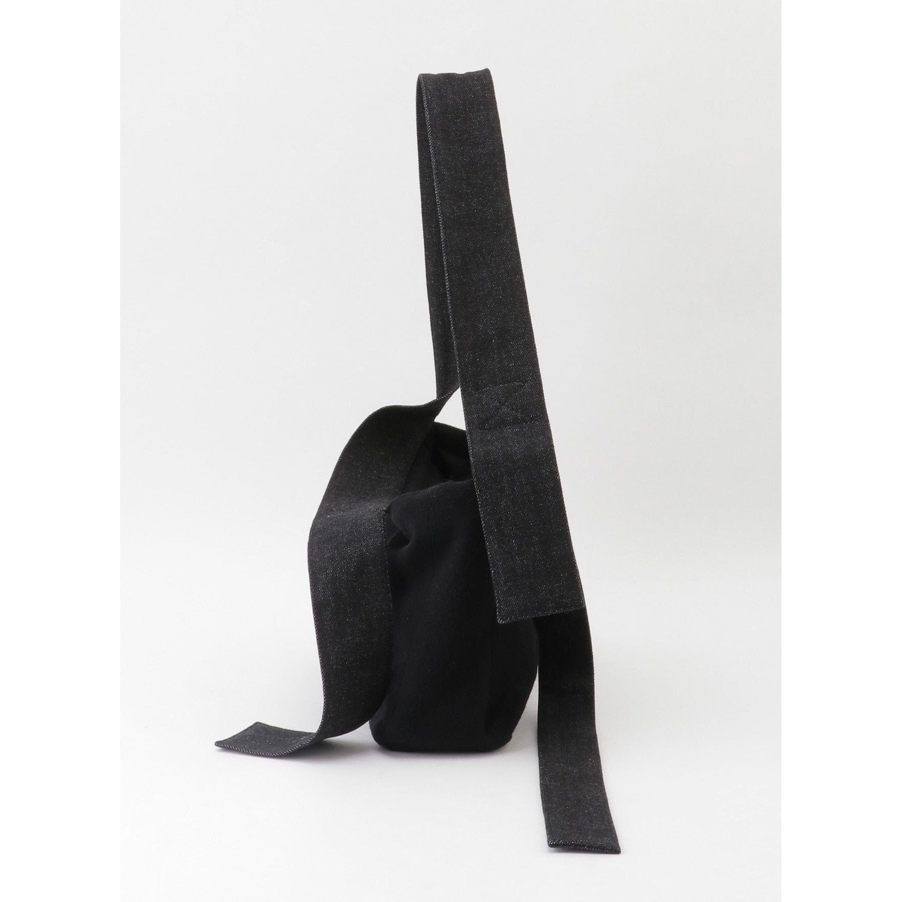 Handbags Yohji Yamamoto Belt Shoulder Bag - Black Wool Denim Strap Dark Slate Gray