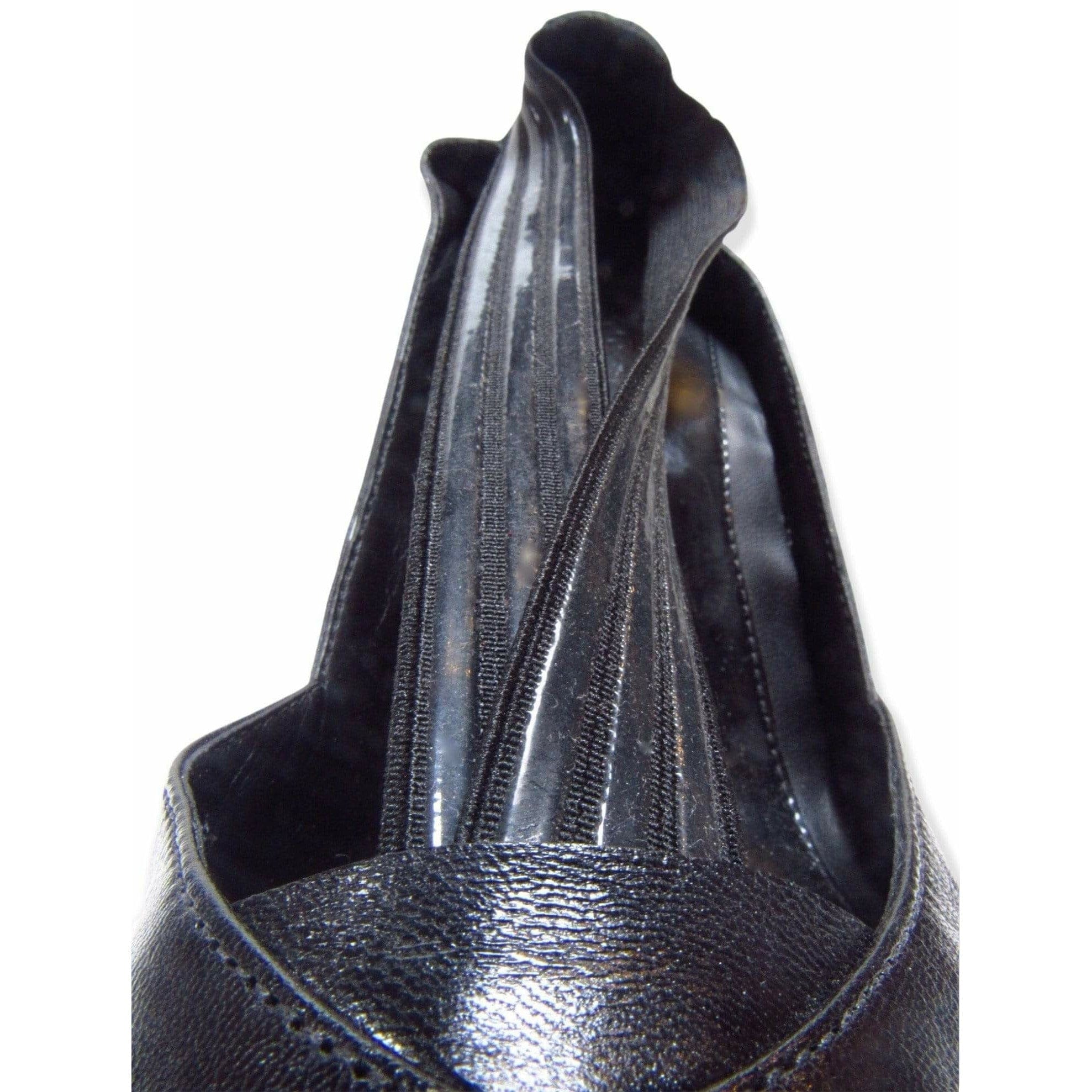 Shoes Y-3 by Yohji Yamamoto Curved Wedge Heels - Sculptural Black Leather Dark Slate Gray