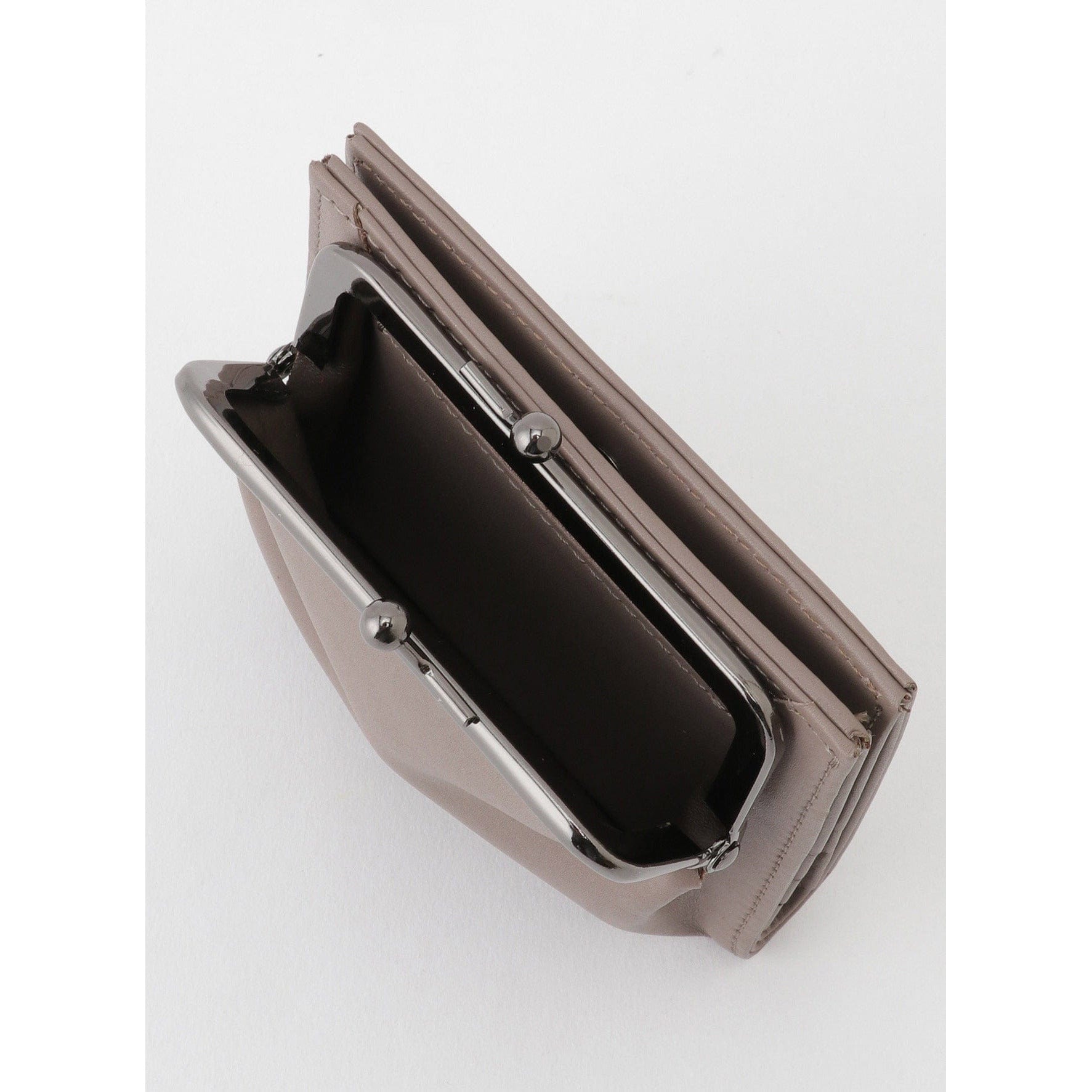 Wallets & Money Clips Yohji Yamamoto Clasp Wallet - Beige Leather Coin Purse Light Gray