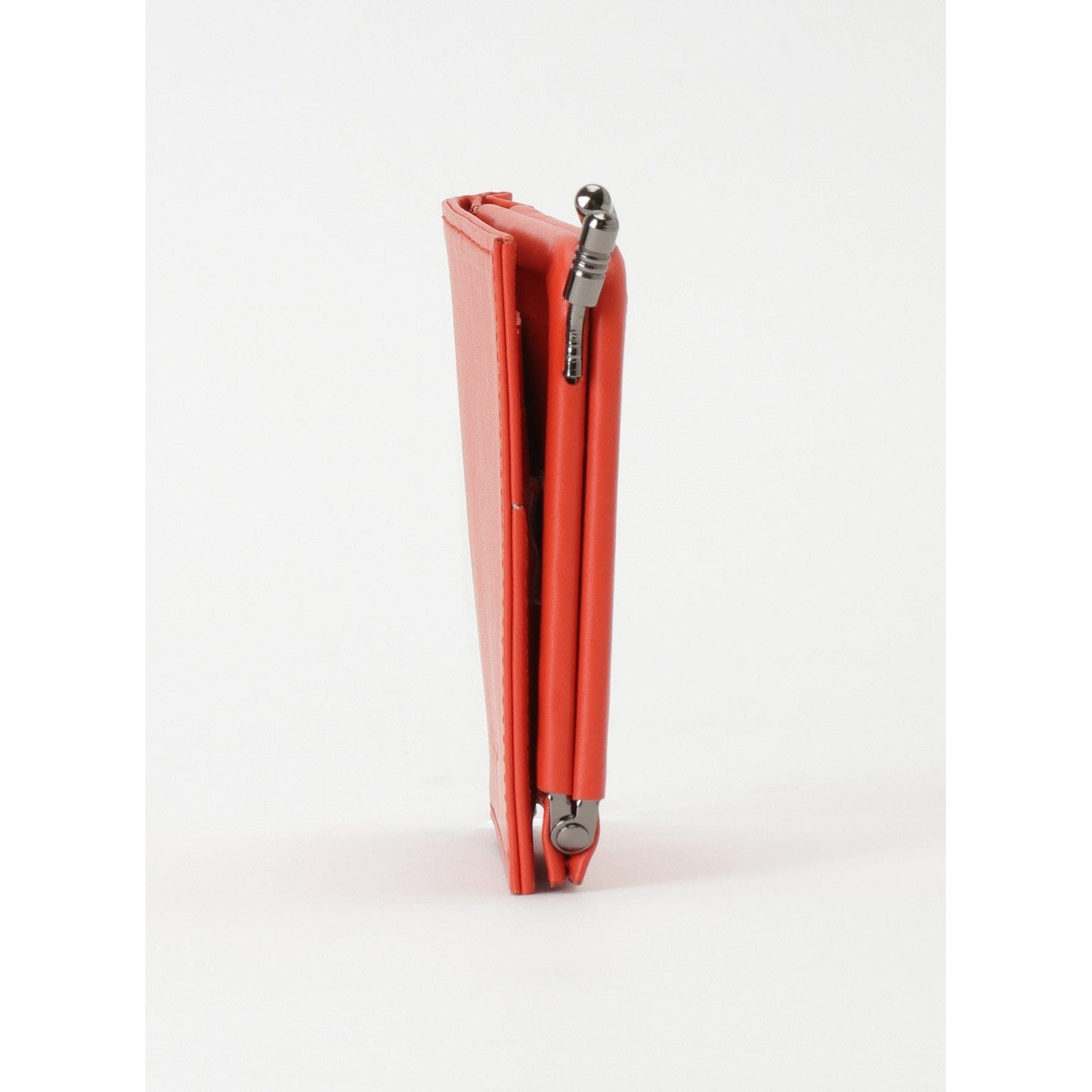 Wallets & Money Clips Yohji Yamamoto Money Clip Wallet - Orange Leather Bifold White Smoke