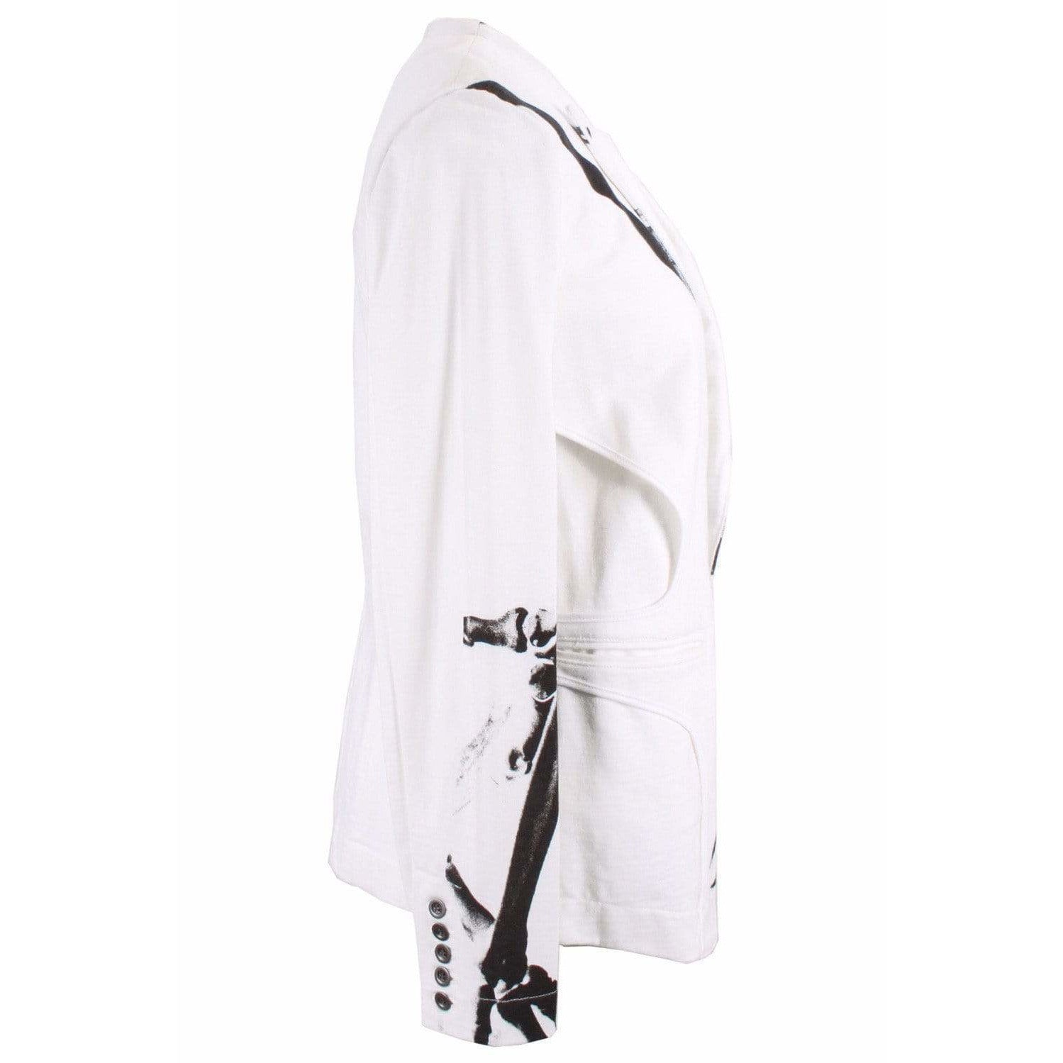 Womens Jackets + Coats Yohji Yamamoto Printed Jacket - Graphic Lapel Blazer Lavender