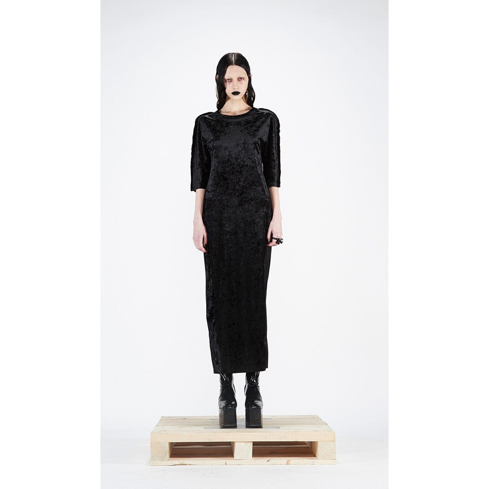 Dresses Barbara Bologna Tube Side Dress Black Polyester Draped Black