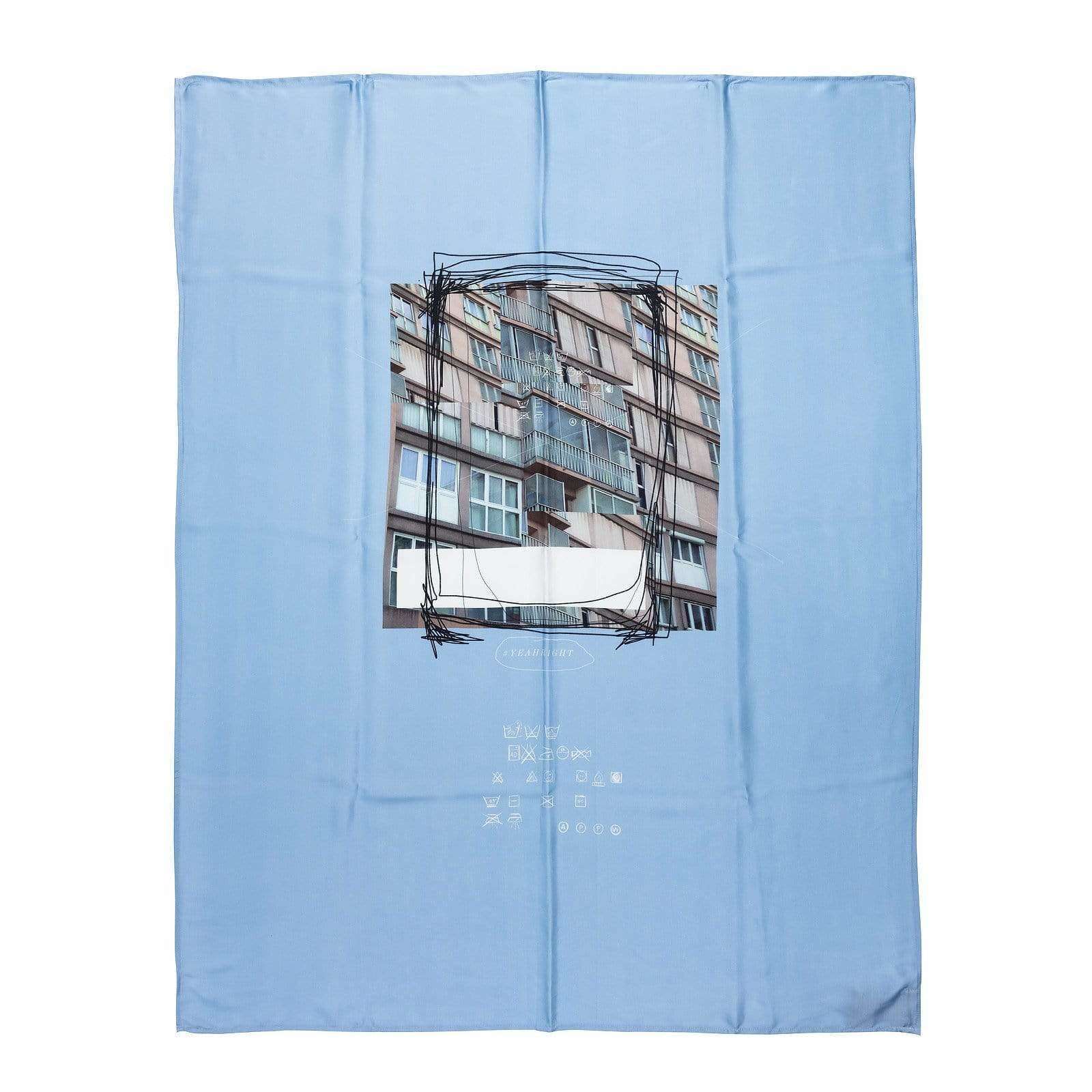 scarf Barbara Bologna Scarf Sky Blue Graphic Light Steel Blue