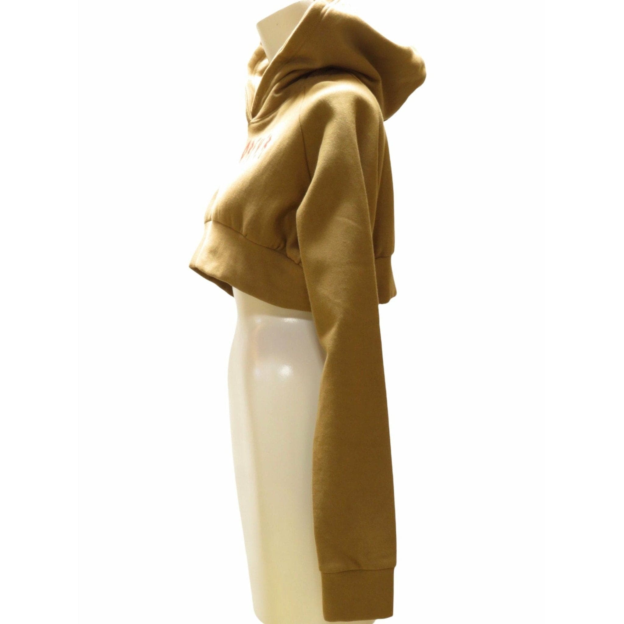 Shirts & Tops Barbara Bologna Short Graphic Hoodie Cotton Cropped Hoodie Saddle Brown