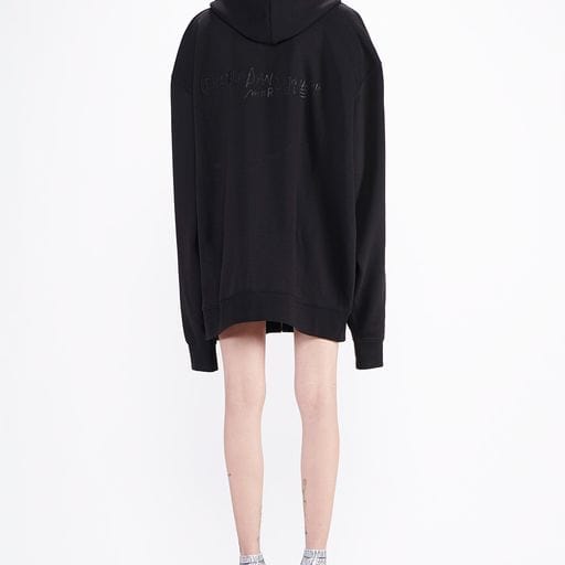 Women's Sweatshirts Barbara Bologna Felpa BB ENB Black Zip Hoodie White Smoke