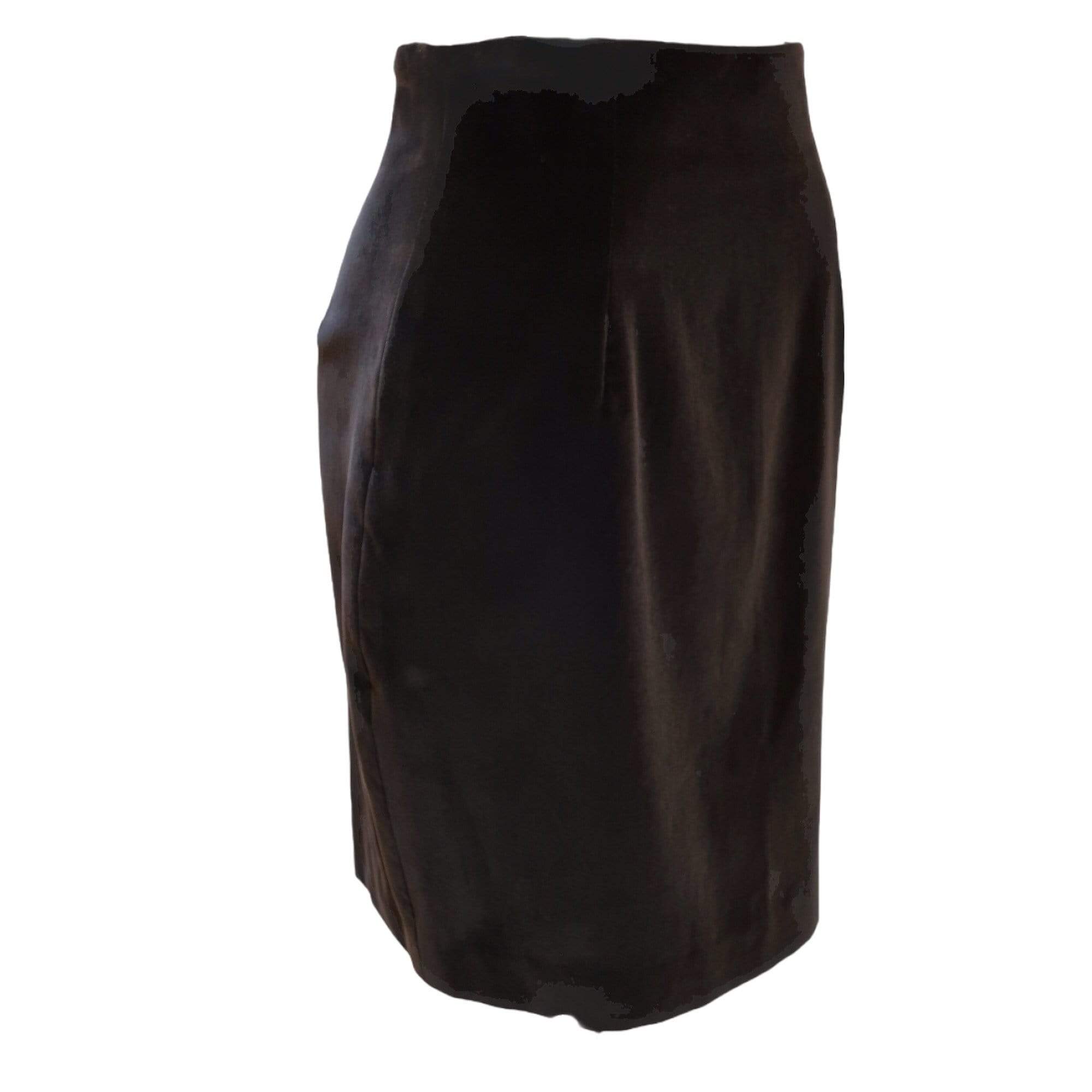 Knee-Length Skirts Chantal Thomass Black Velvet Pencil Skirt Black