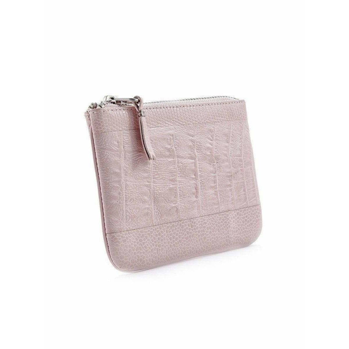 Accessories COMME DES GARÇONS Coin Purse - Pink Embossed Leather Gray