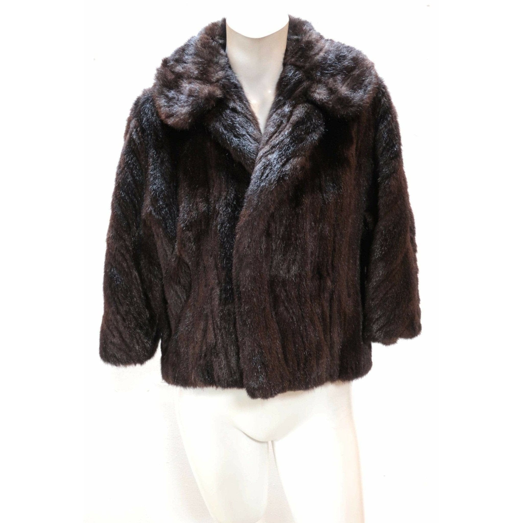 Coats & Jackets Comme Des Garçons Faux Mink Jacket - Brown Short Fur Dark Slate Gray