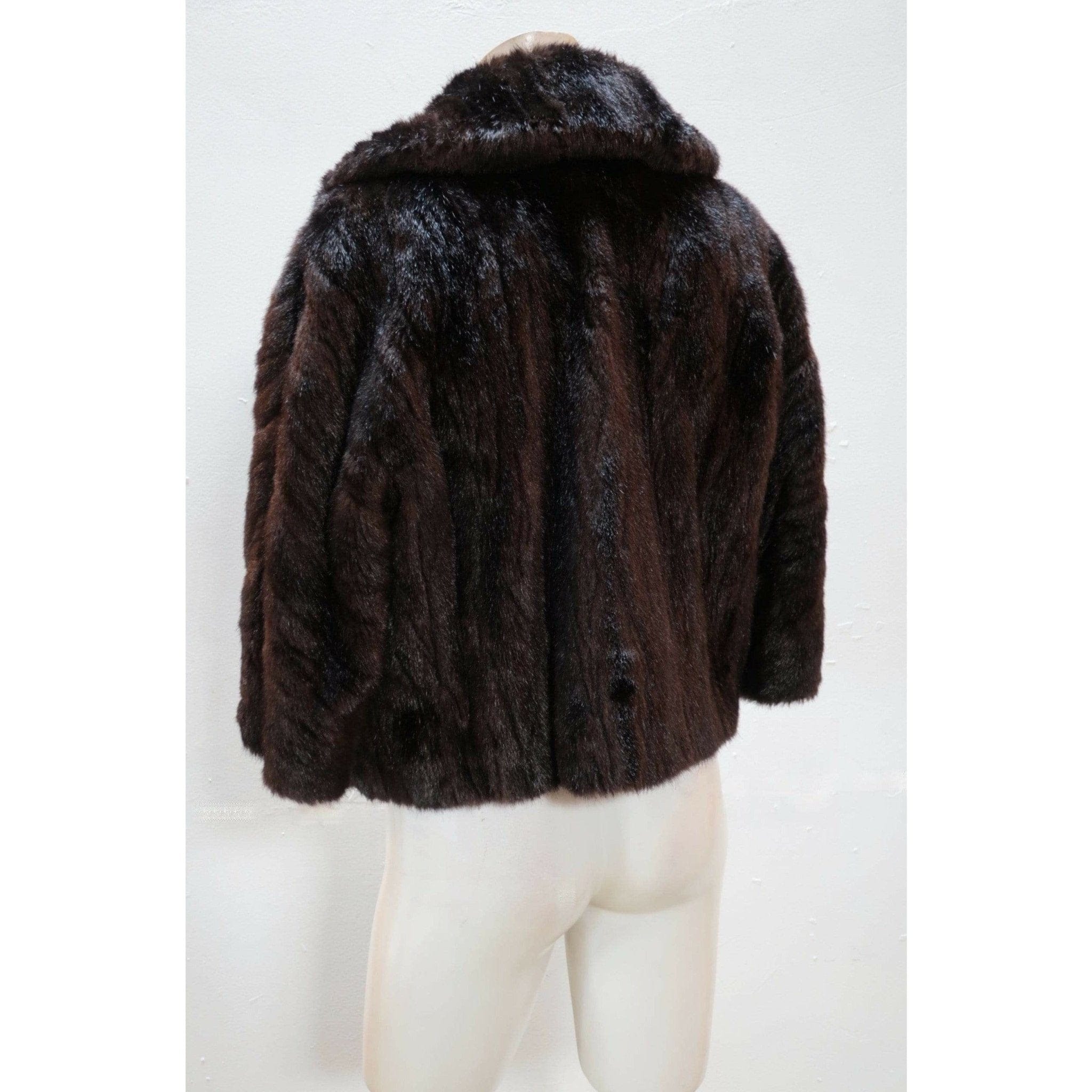 Coats & Jackets Comme Des Garçons Faux Mink Jacket - Brown Short Fur Light Gray