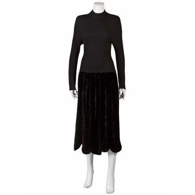 Dresses COMME DES GARÇONS Vintage Dress - Wool Velvet Midi Light Gray