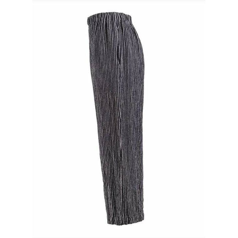 Pants Comme des Garçons Wide Leg Pants - Navy Pinstripe Wool Dark Slate Gray
