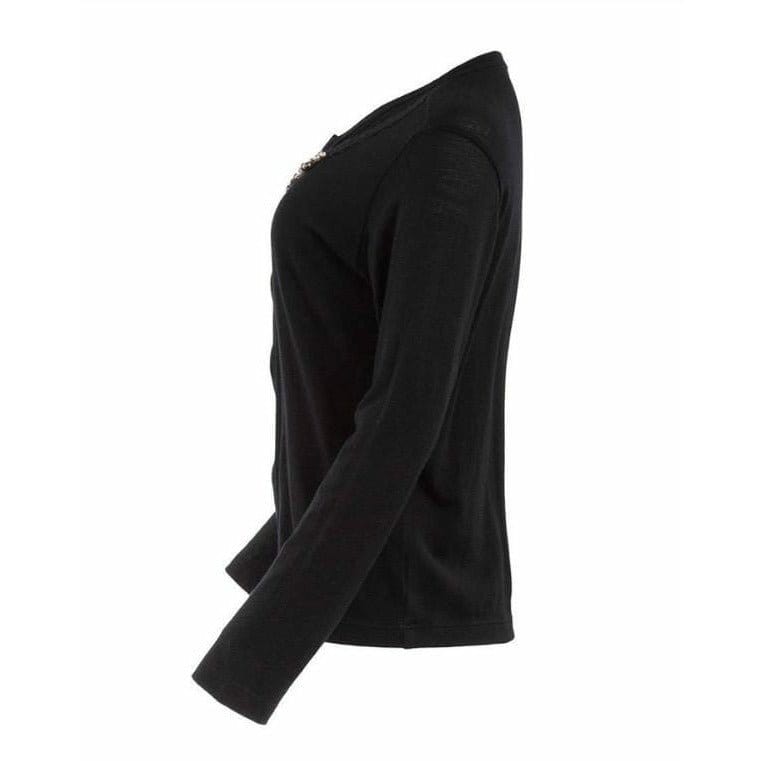 Shirts & Tops Comme des Garçons Wool Cardigan - Black Pearl Embellished Black