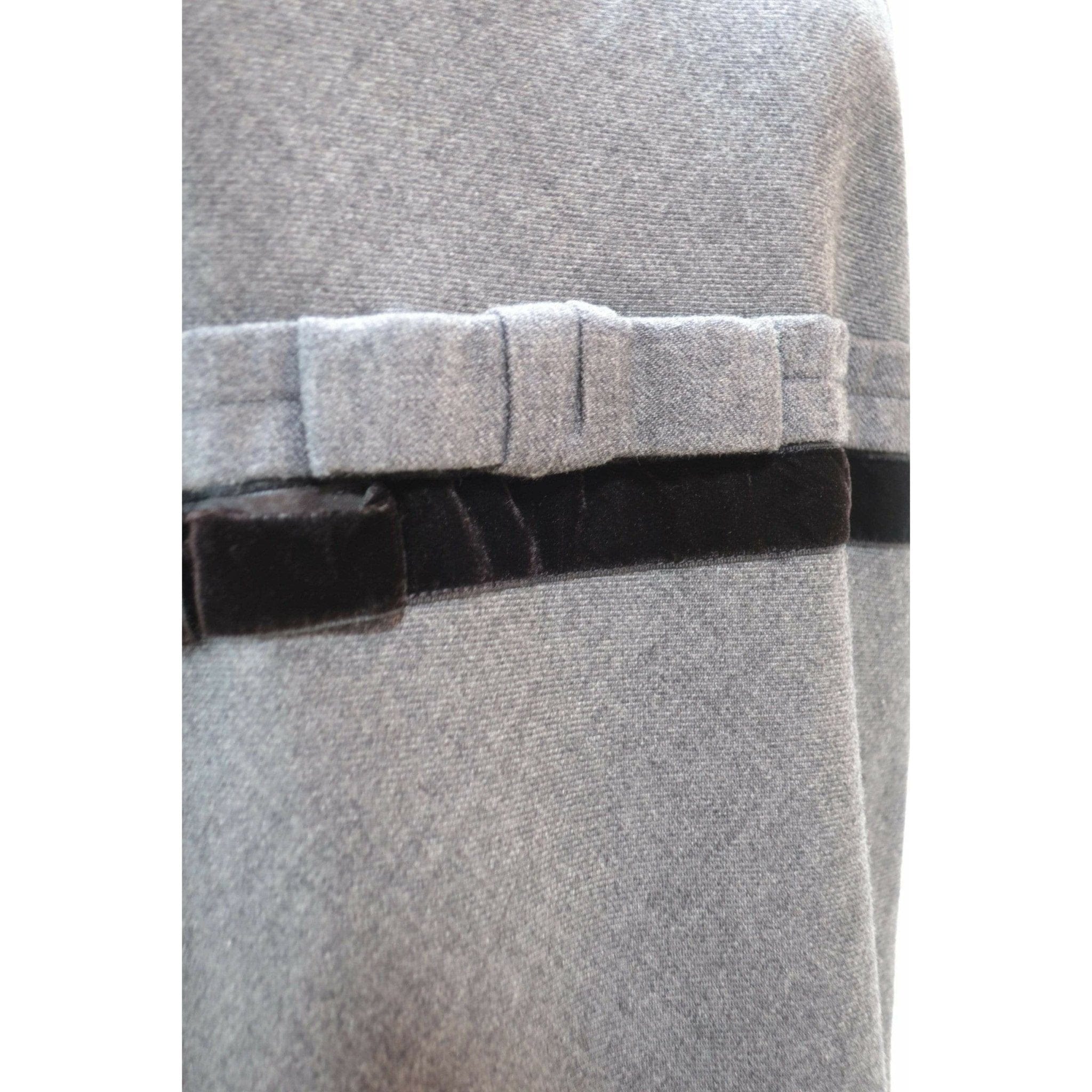 Shirts & Tops Comme des Garçons Wool Tank - Grey Bow Detail Dark Gray