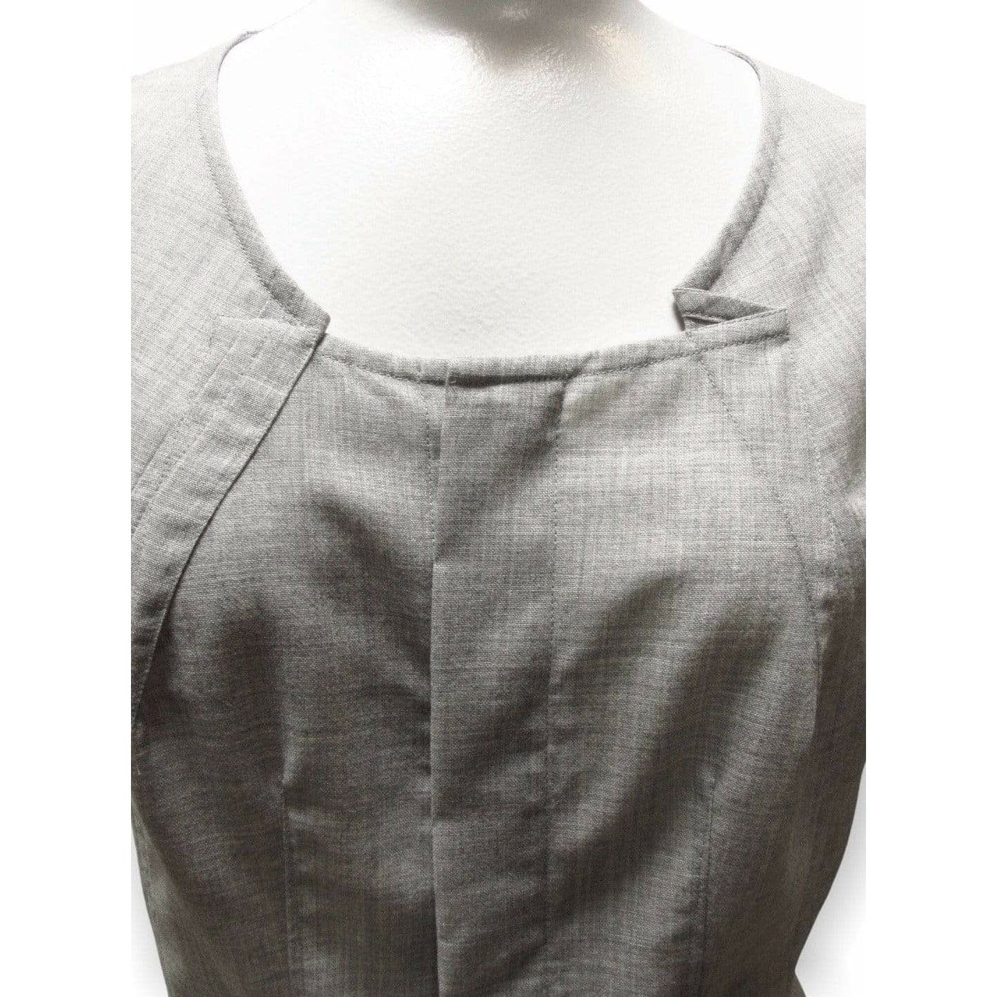 Shirts & Tops Comme Des Garçons Darted Vest - Grey Zip Front Light Gray