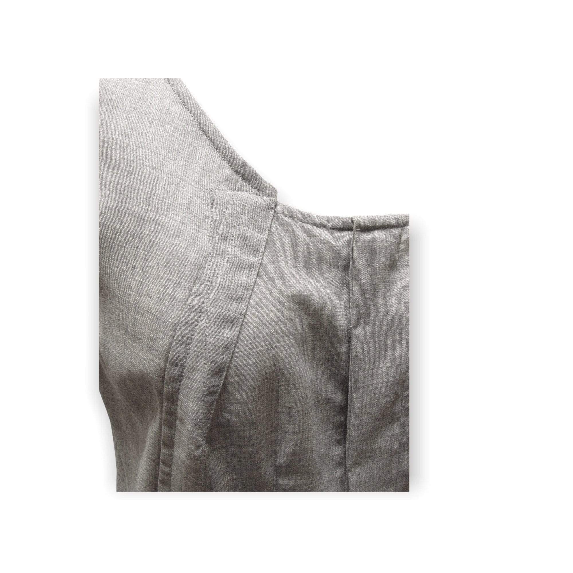 Shirts & Tops Comme Des Garçons Darted Vest - Grey Zip Front Light Slate Gray