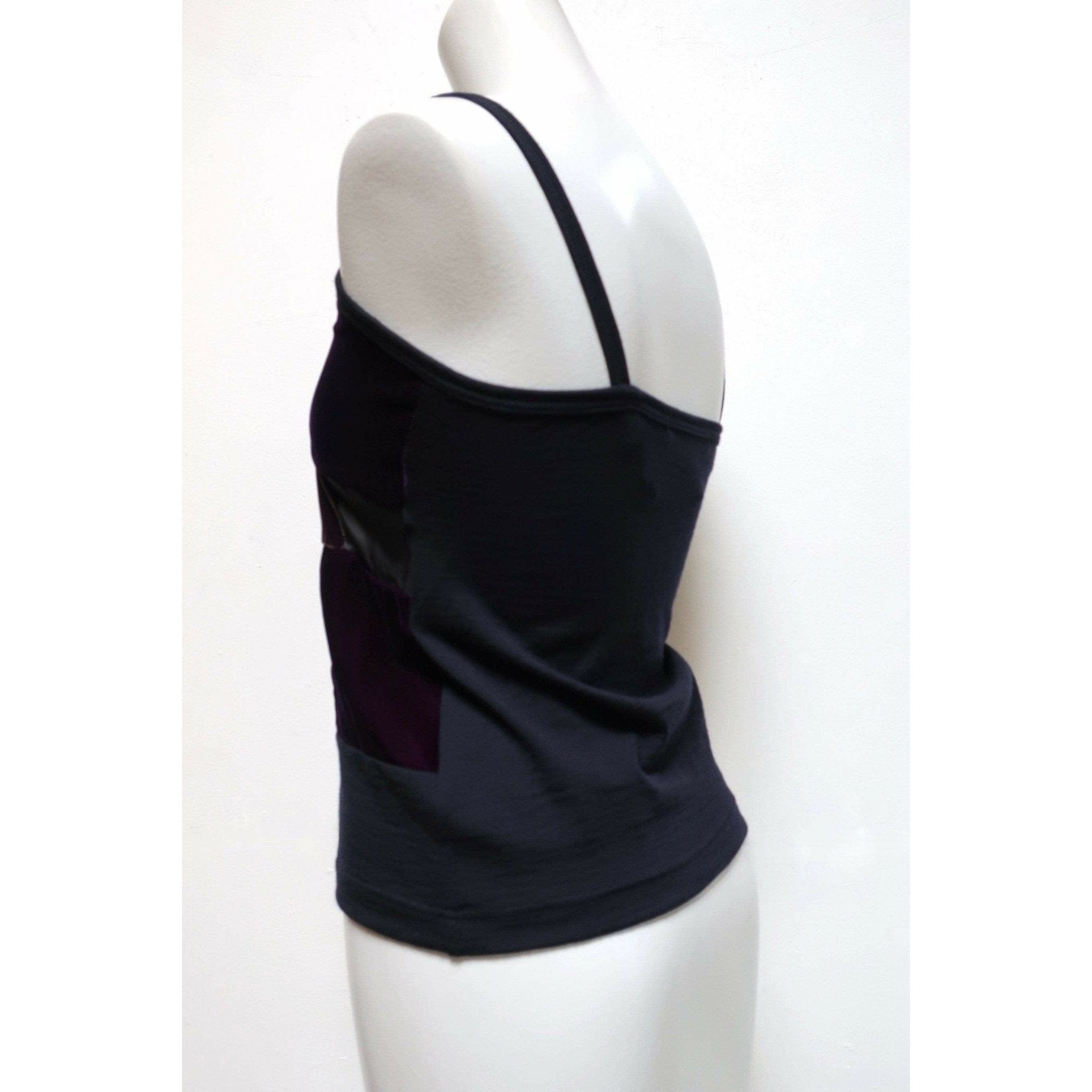 Shirts & Tops Comme Des Garçons Patchwork Top - Purple Velvet Stretch Lavender