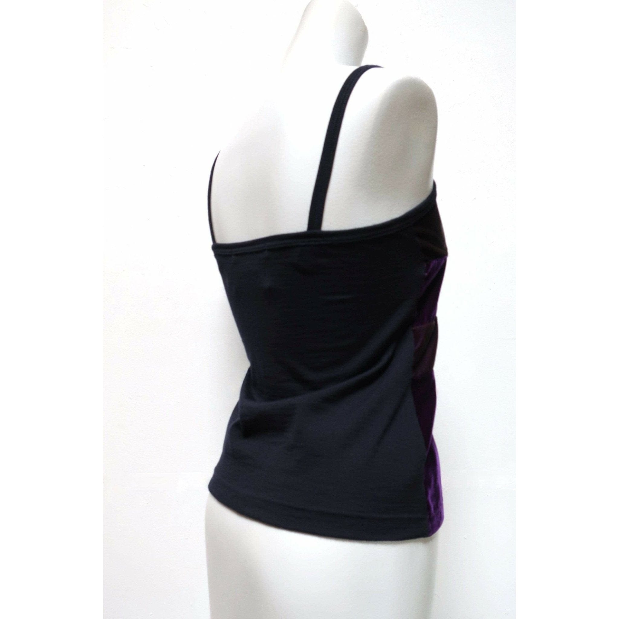 Shirts & Tops Comme Des Garçons Patchwork Top - Purple Velvet Stretch Lavender