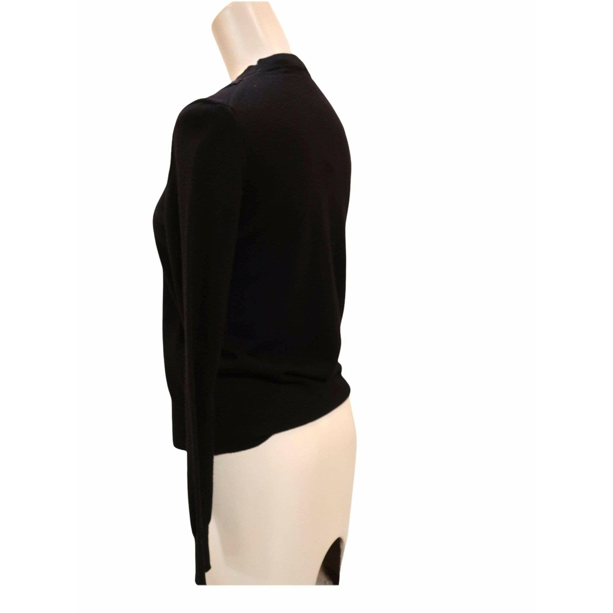 Shirts & Tops Comme des Garçons Embellished Sweater - Black Wool Mock Neck Black