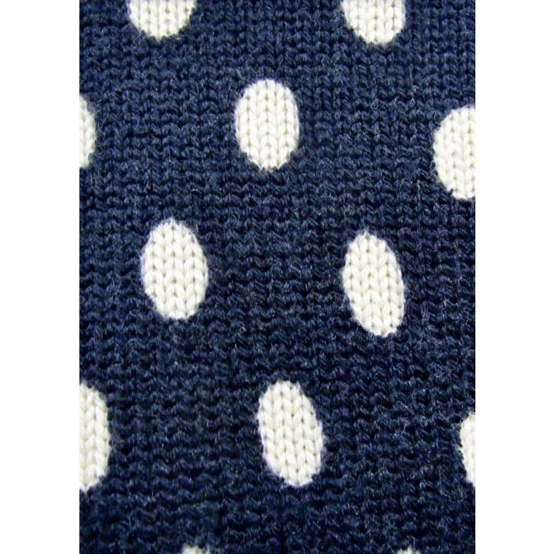 Shirts & Tops Comme Des Garçons Polka Dot Sweater - Navy Cotton V-Neck Dark Slate Gray