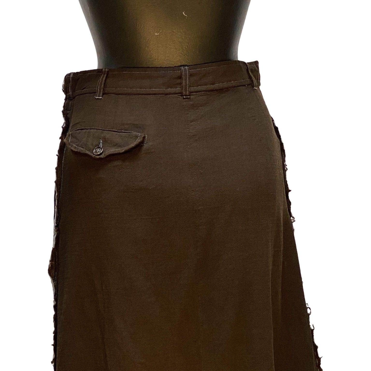 Skirts Comme des Garçons Wool Skirt - Chocolate Brown Midi Dark Slate Gray