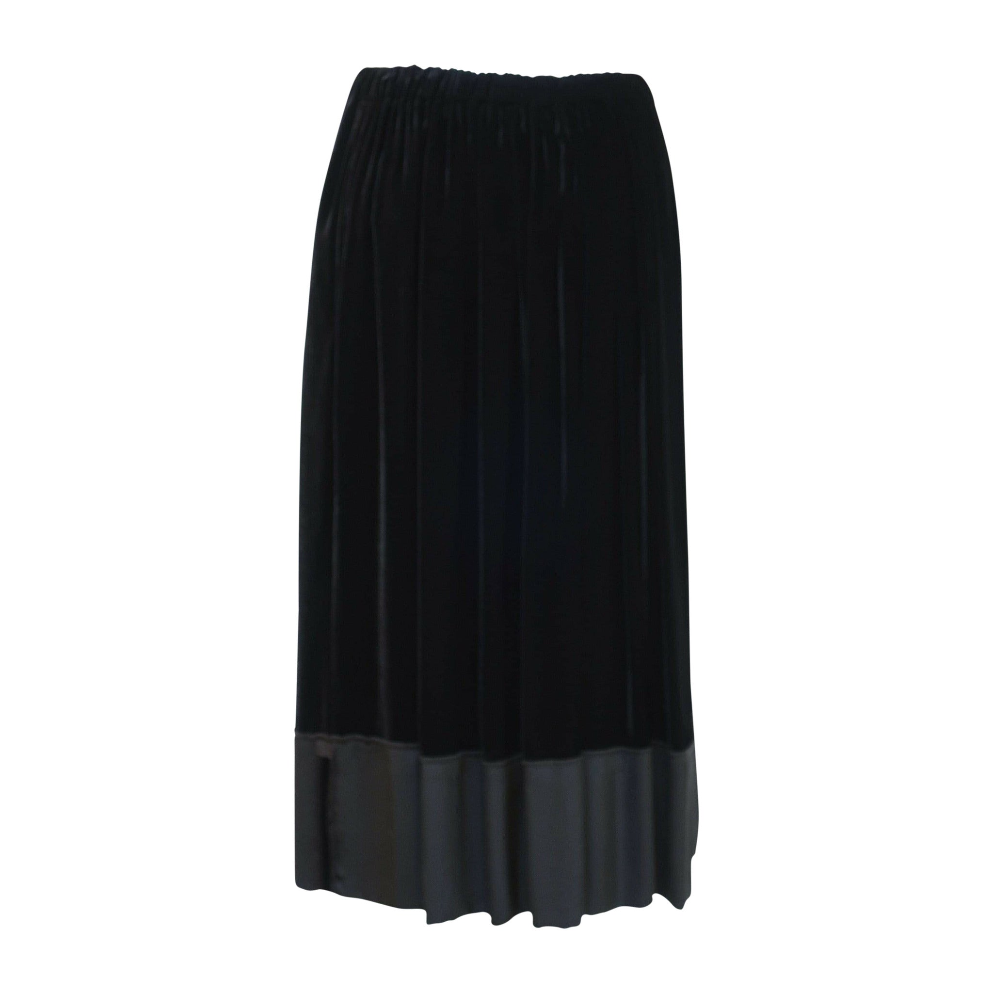 Skirts Comme Des Garçons Velvet Skirt - Black Drawstring Midi Black