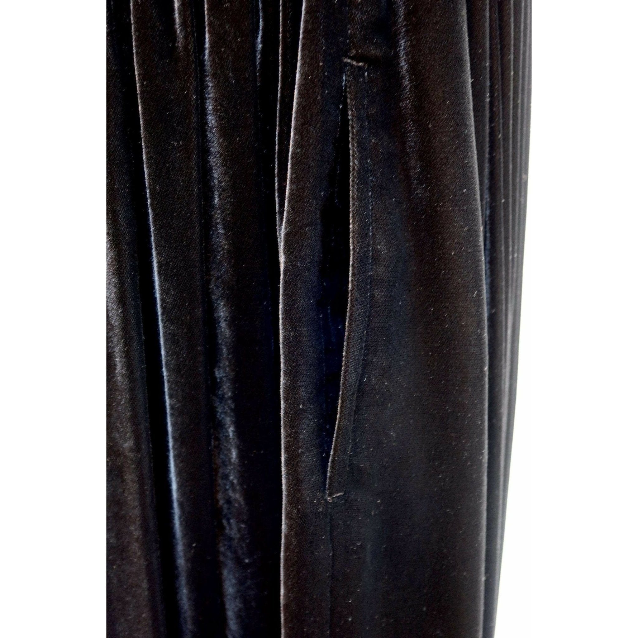 Skirts Comme Des Garçons Velvet Skirt - Black Drawstring Midi Black