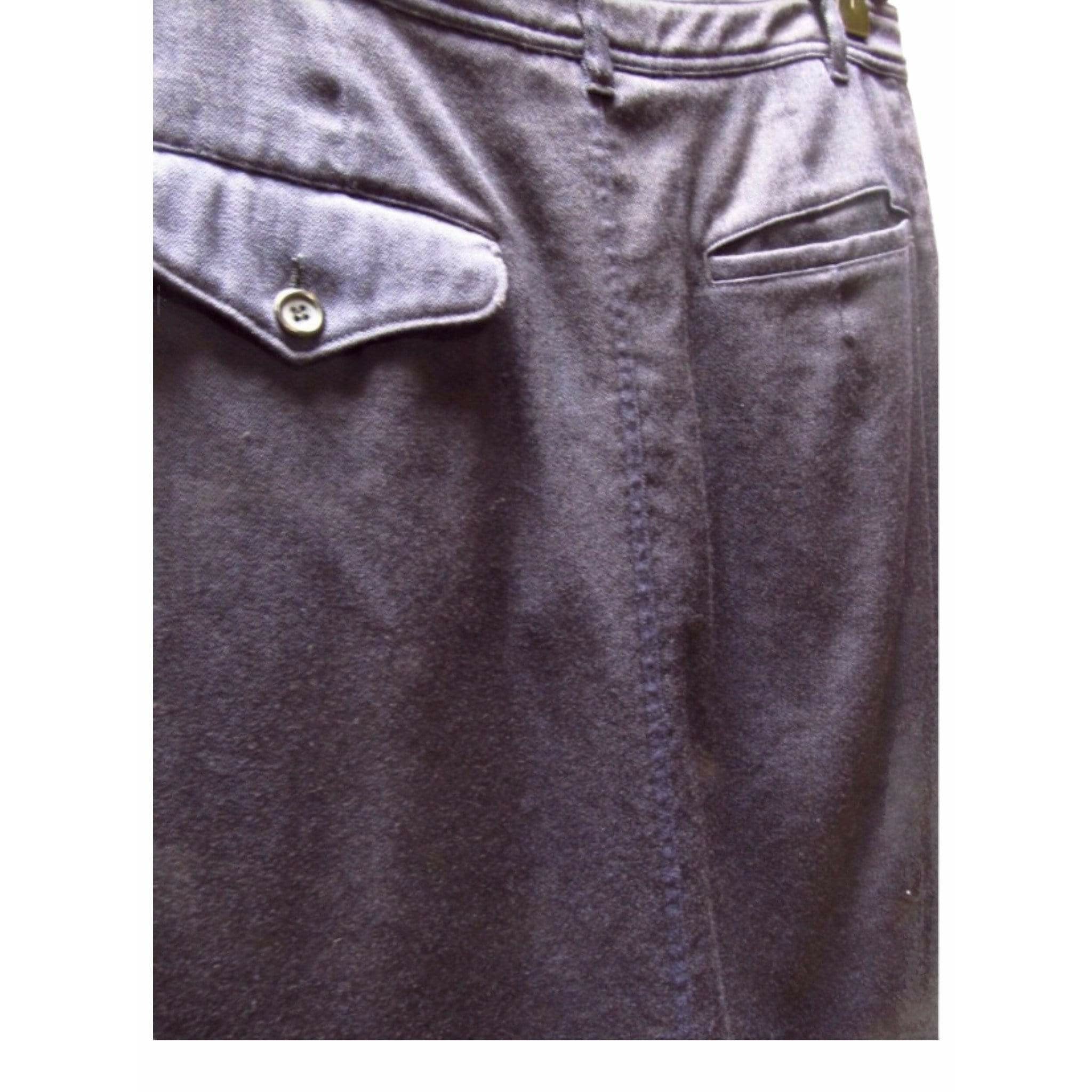 Skirts Comme Des Garçons Asymmetric Skirt - Navy Wool Maxi Dark Slate Gray