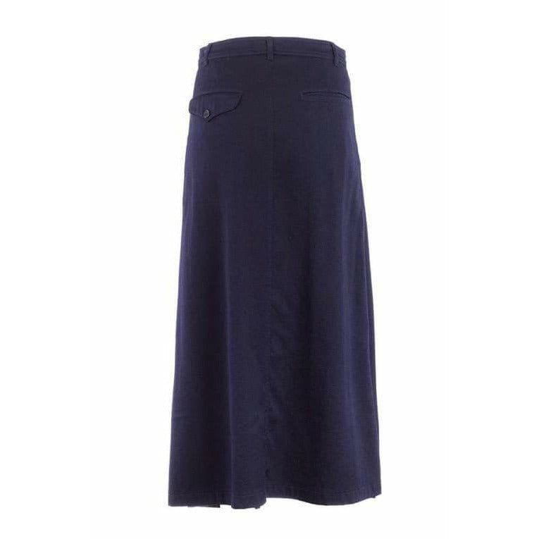 Skirts Comme Des Garçons Asymmetric Skirt - Navy Wool Maxi Dark Slate Gray