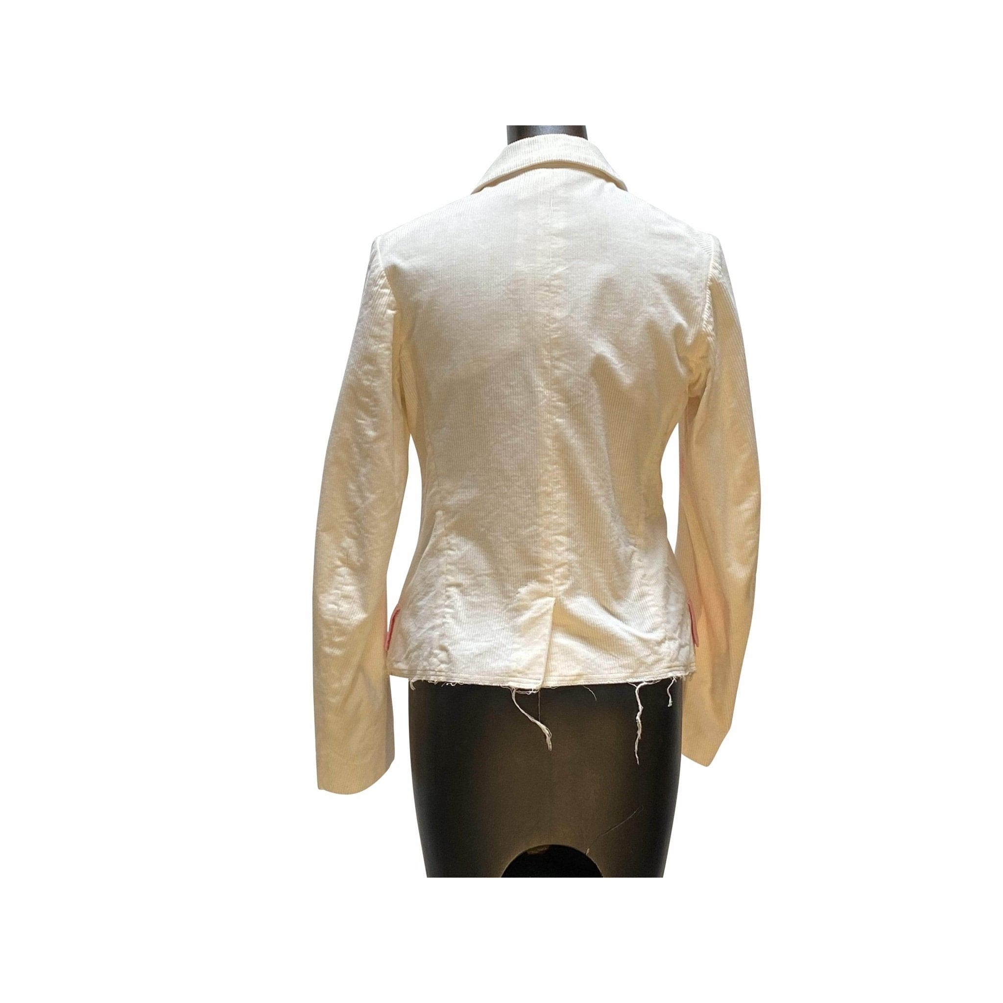Womens Jackets + Coats Comme des Garçons Jacket - Cream Corduroy Velvet Rosy Brown