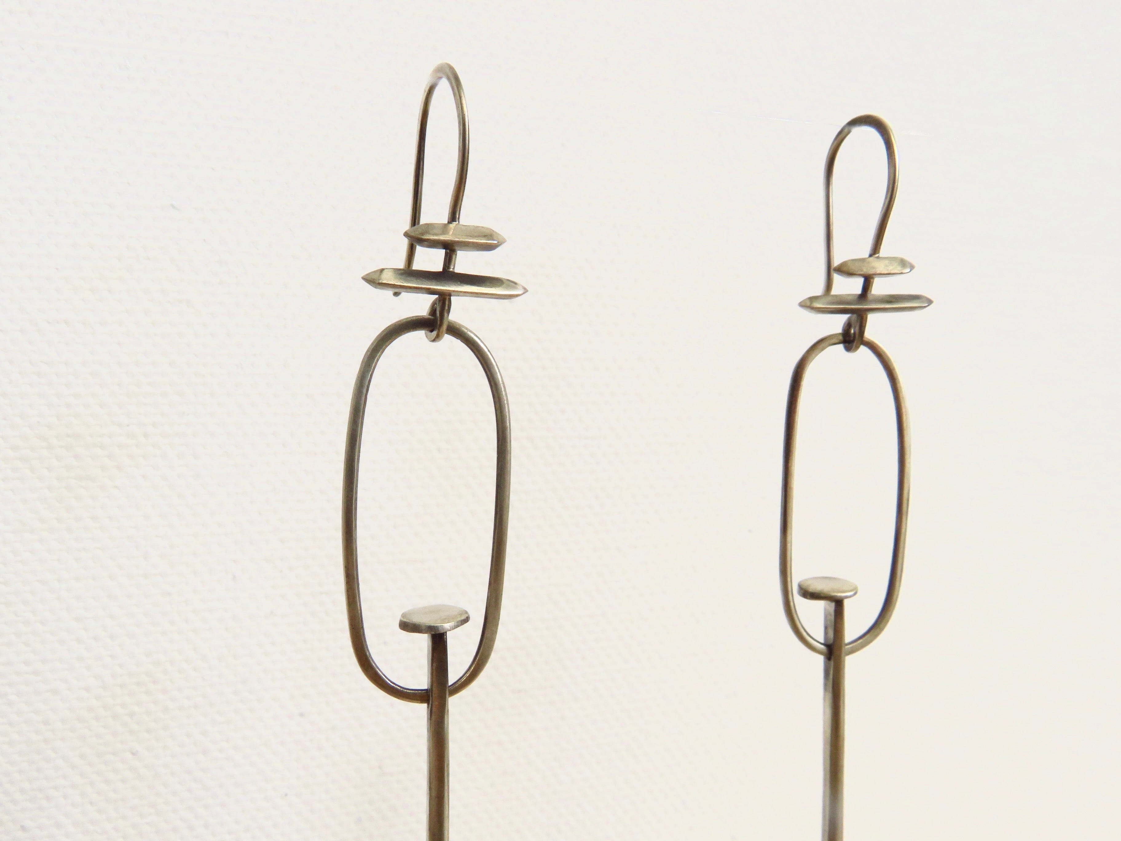 Earrings Clous Martelés Earrings Beige