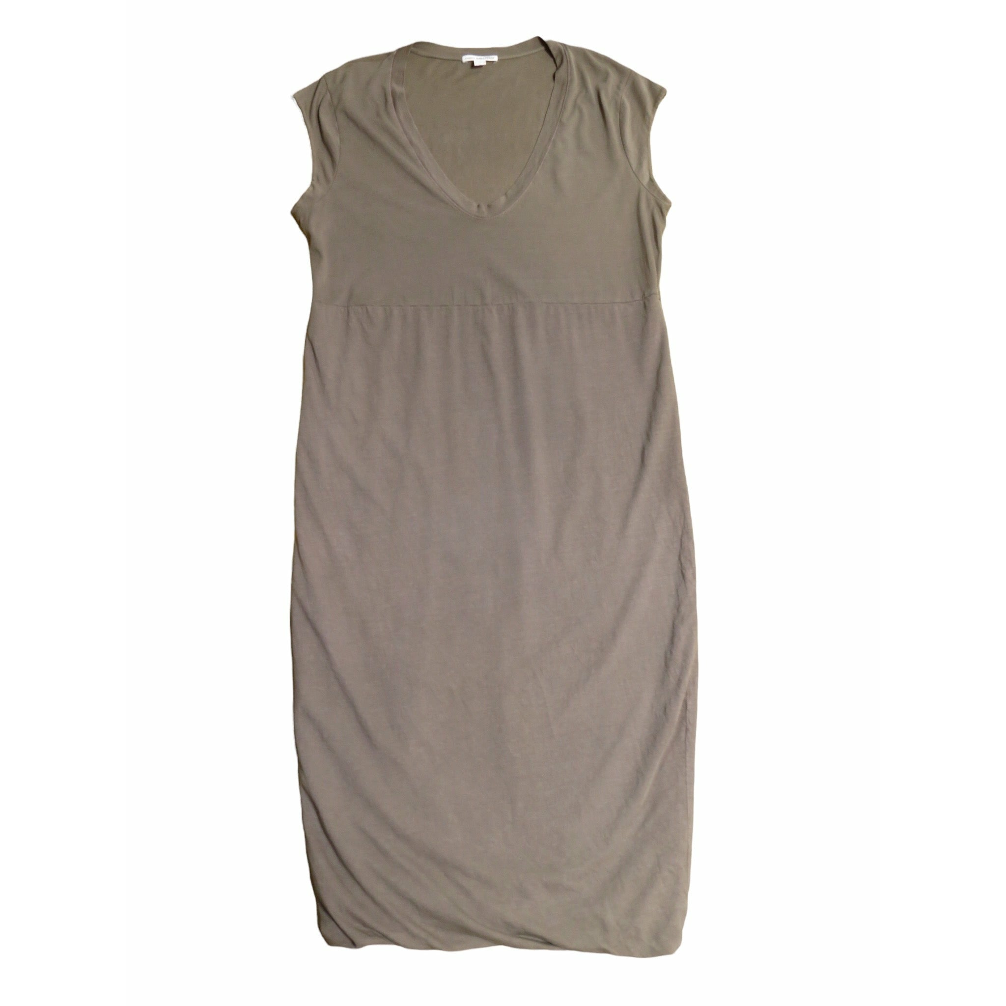 Dresses James Perse Deep V Double Layer Dress - Organic Cotton Dim Gray