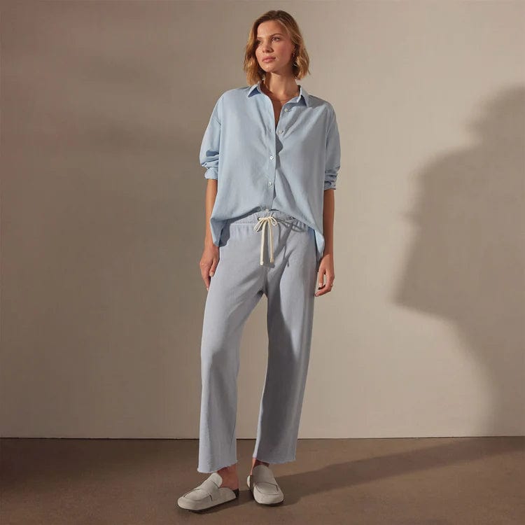 Pants James Perse French Terry Cutoff Sweatpant - Lightweight Supima Cotton Dim Gray