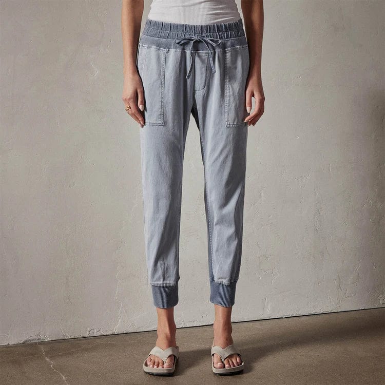 Pants James Perse Mixed Media Pant - Cotton Elastic Waist Rosy Brown