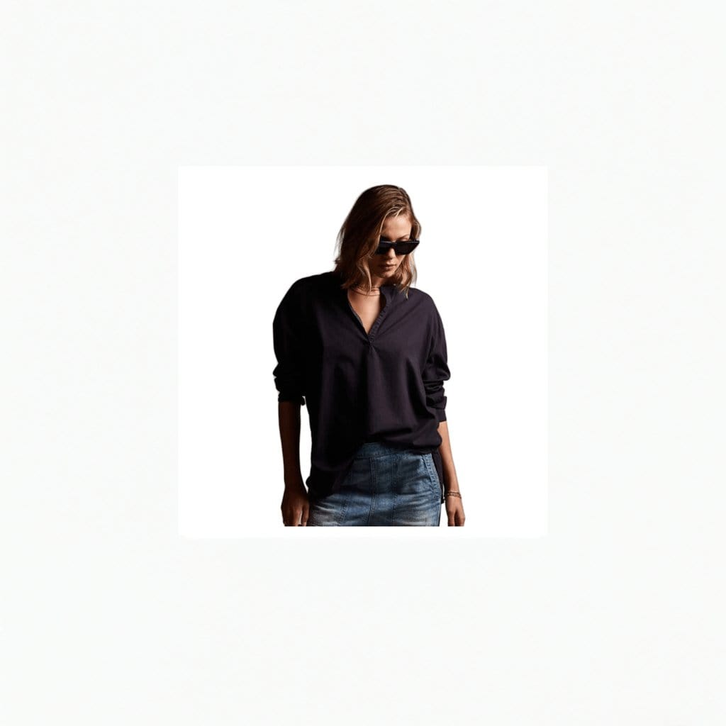 Shirts & Tops James Perse Bison Tunic Shirt - Lightweight Cotton 3/4 Sleeve Snow