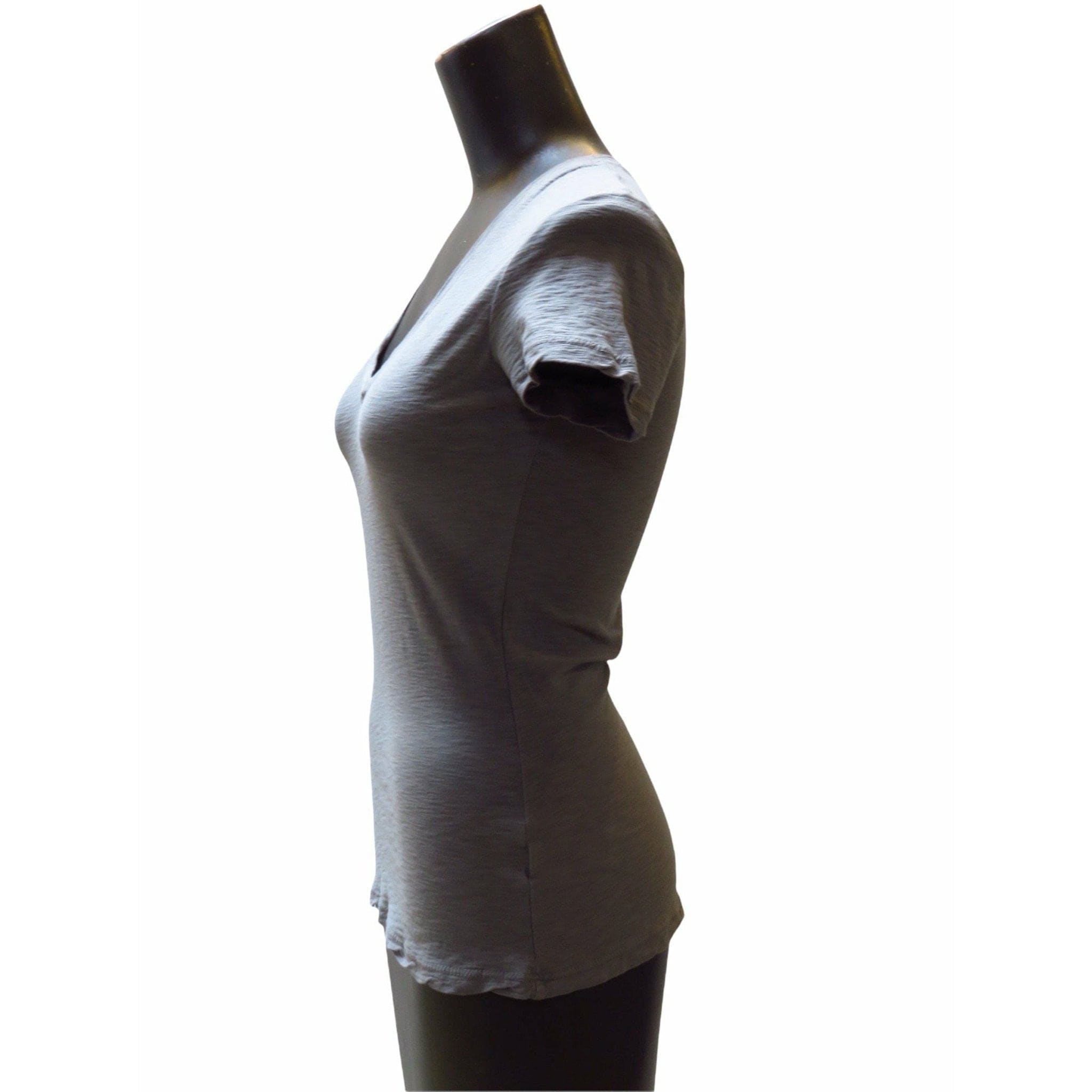 Shirts & Tops James Perse Casual V-Neck Tee - Cotton Slub Top Dark Slate Gray