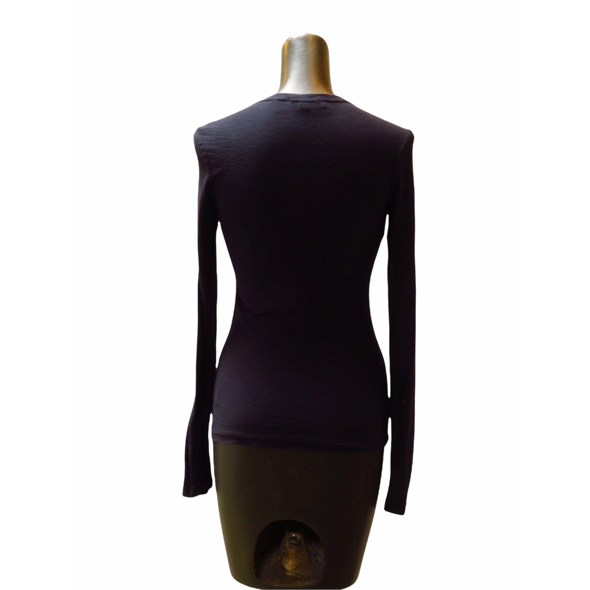 Shirts & Tops James Perse Long Sleeve Crew Tee - Classic Cotton Layering Top Black