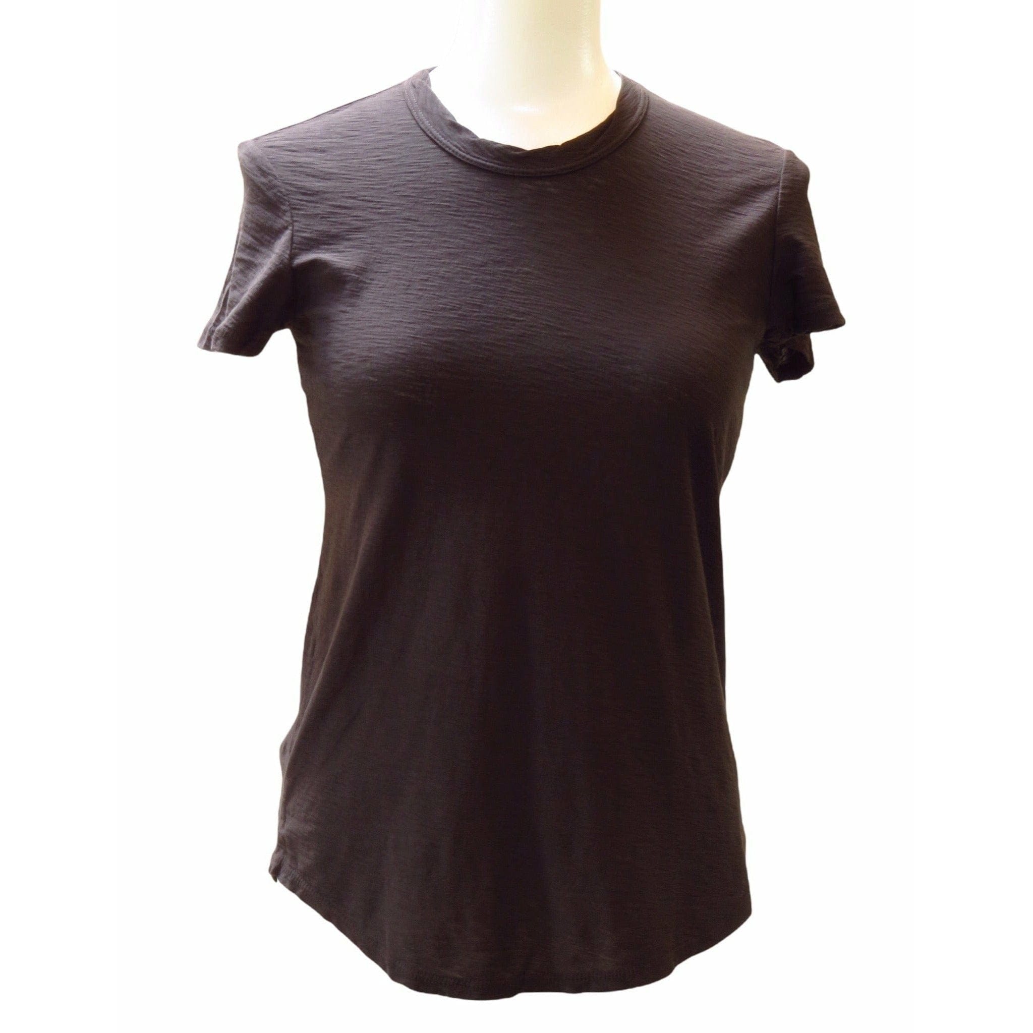 Shirts & Tops James Perse Sheer Slub Crew Neck Tee - Textured Semi-Sheer Top White Smoke