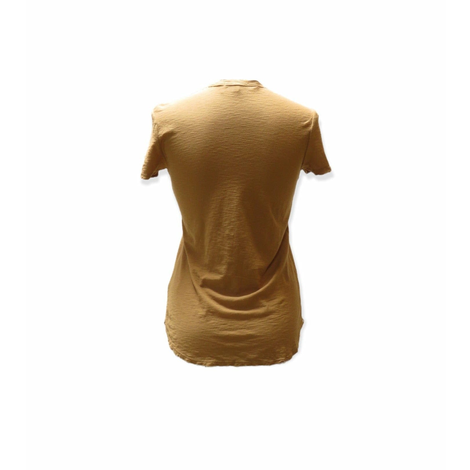 Shirts & Tops James Perse Sheer Slub Crew Neck Tee - Fitted Cotton Top Saddle Brown