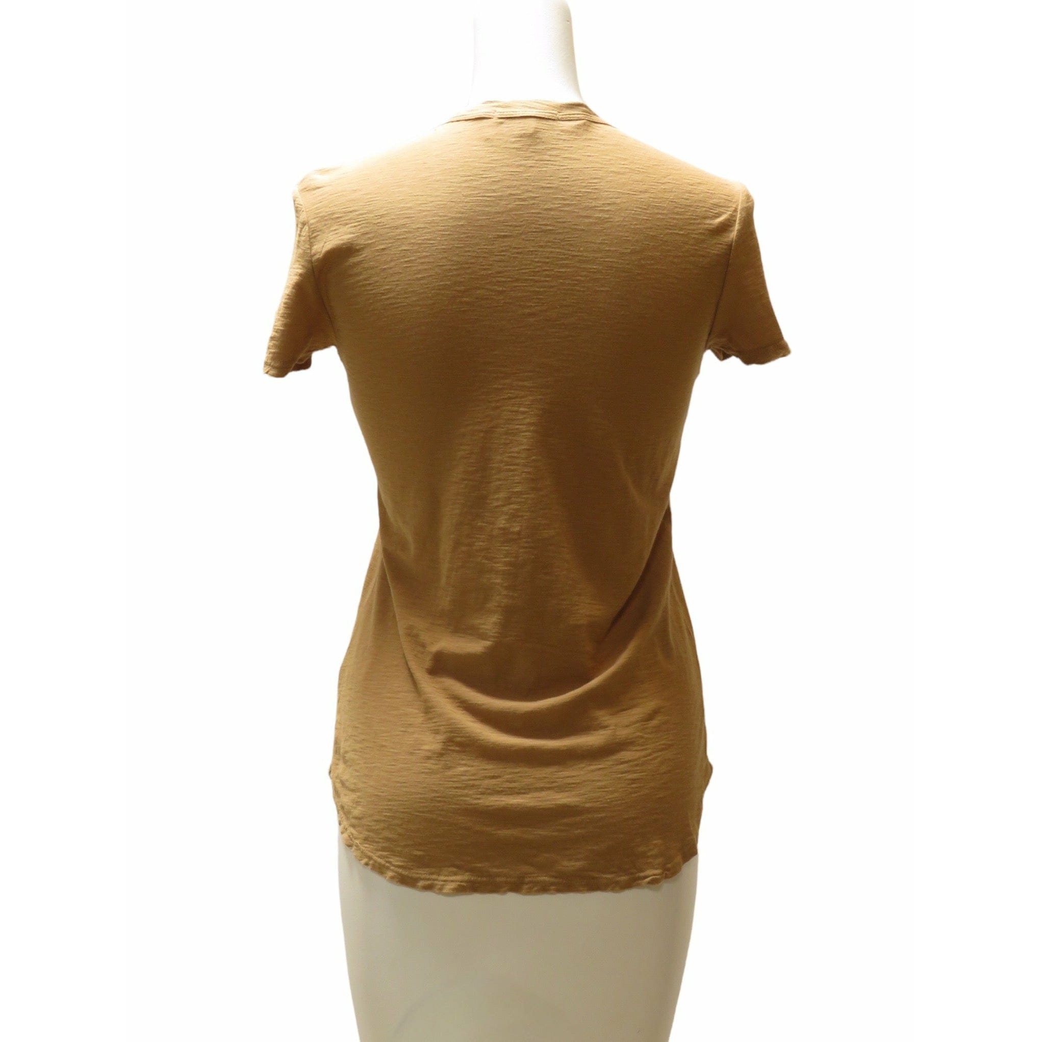 Shirts & Tops James Perse Sheer Slub Crew Neck Tee - Fitted Cotton Top Saddle Brown