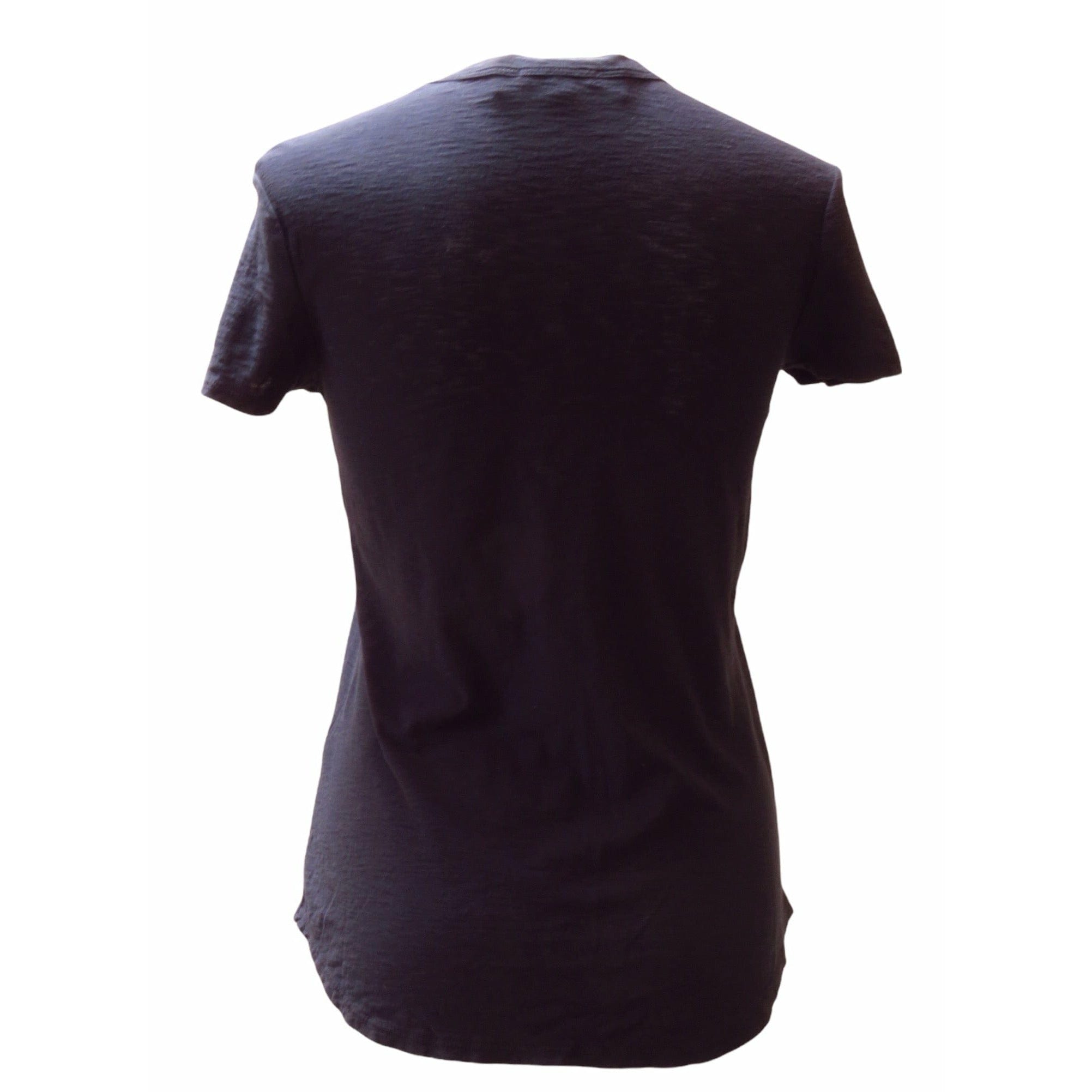 Shirts & Tops James Perse Sheer Slub Crew Neck Tee - Lightweight Cotton Top Black