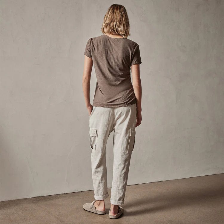 Shirts & Tops James Perse Sheer Slub V Neck Tee - Fitted Cotton Slub Rosy Brown