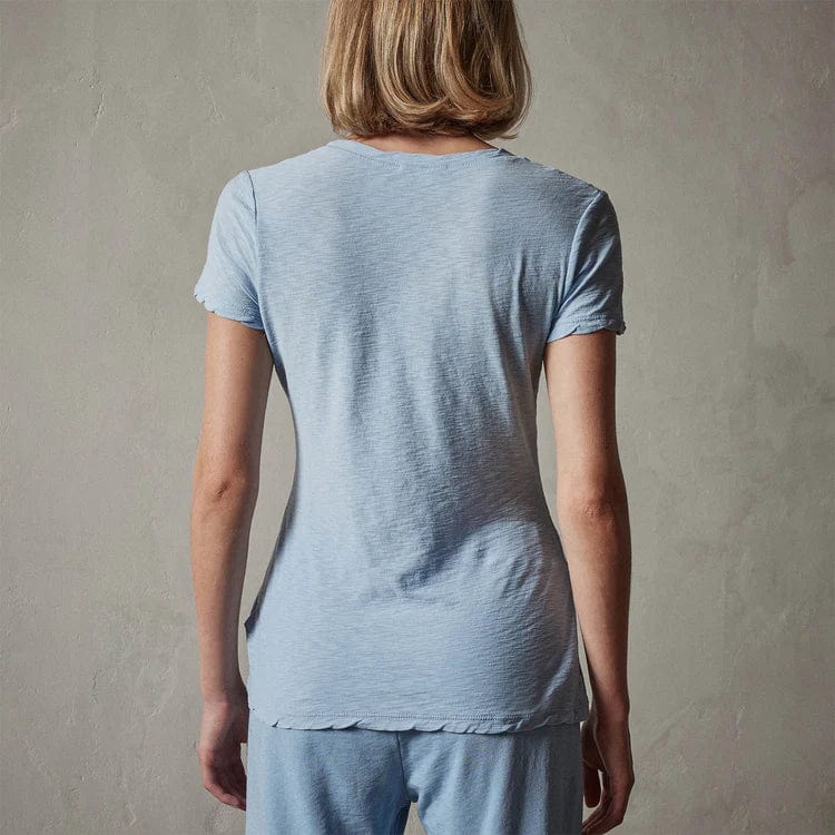 Women's T-shirts James Perse Sheer Slub V Neck Tee - Fitted Cotton Slub Light Slate Gray