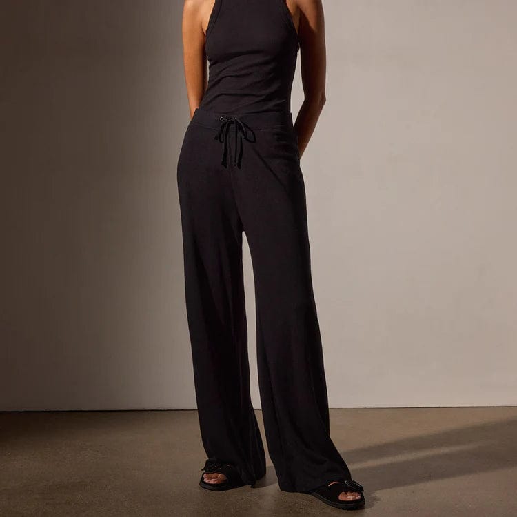 Womens Pants James Perse Wide Leg Sweatpants - French Terry Drawstring Dark Slate Gray