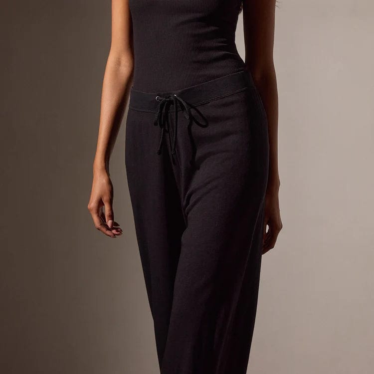 Womens Pants James Perse Wide Leg Sweatpants - French Terry Drawstring Dark Slate Gray
