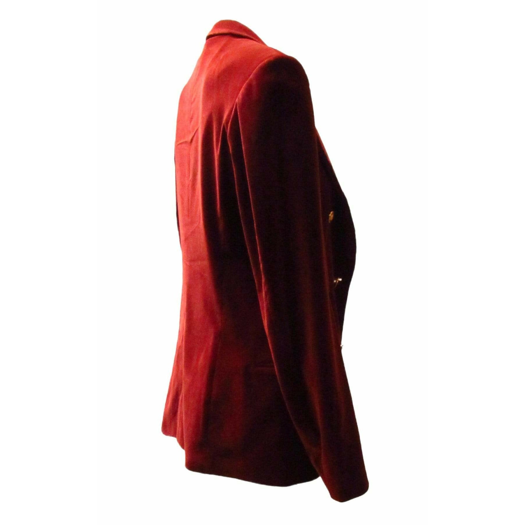 Coats & Jackets Jean Paul Gaultier Velvet Blazer - Rust Cotton Modal Jacket Tomato