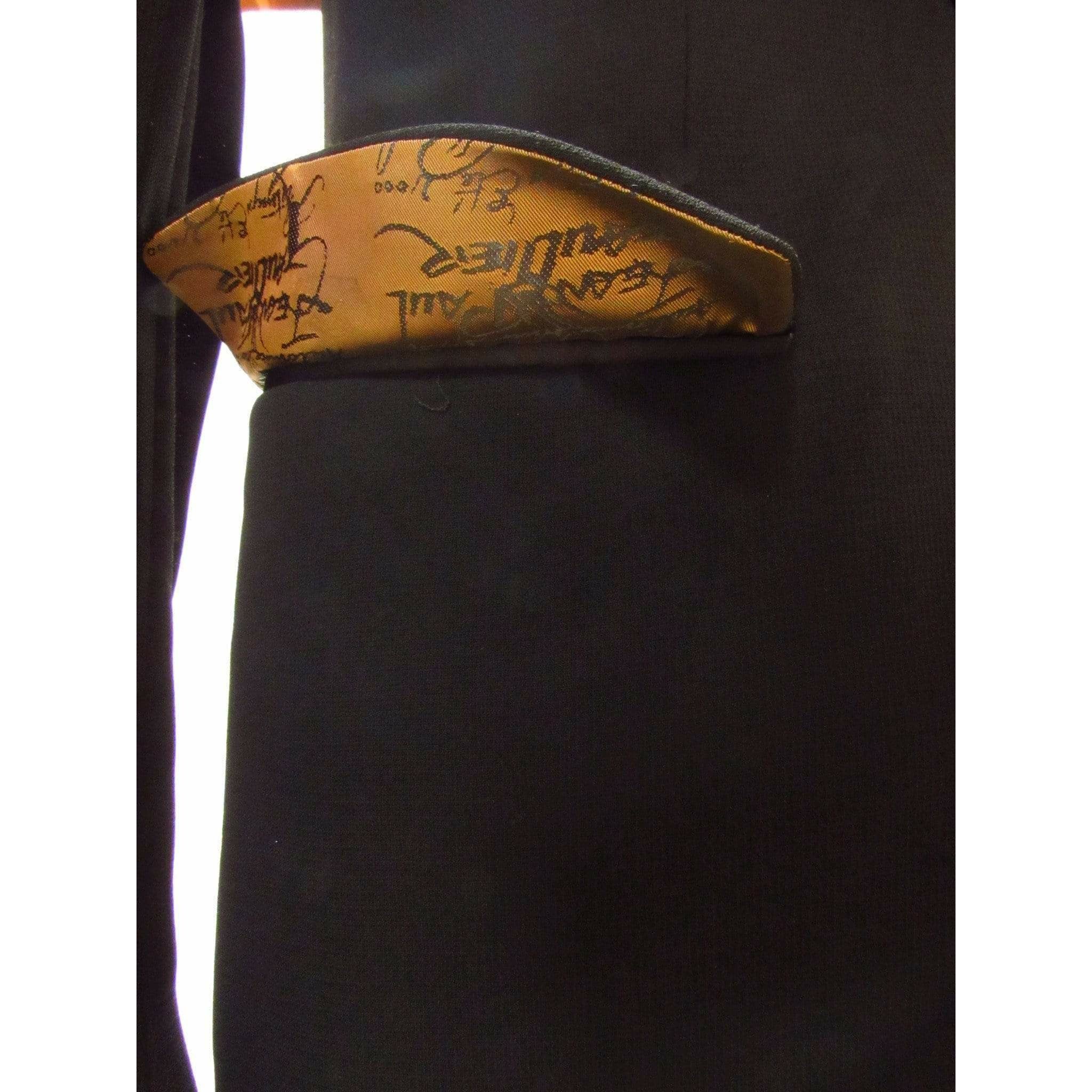 Dresses Jean Paul Gaultier Classique Tuxedo Dress - Black Wool Rayon Black
