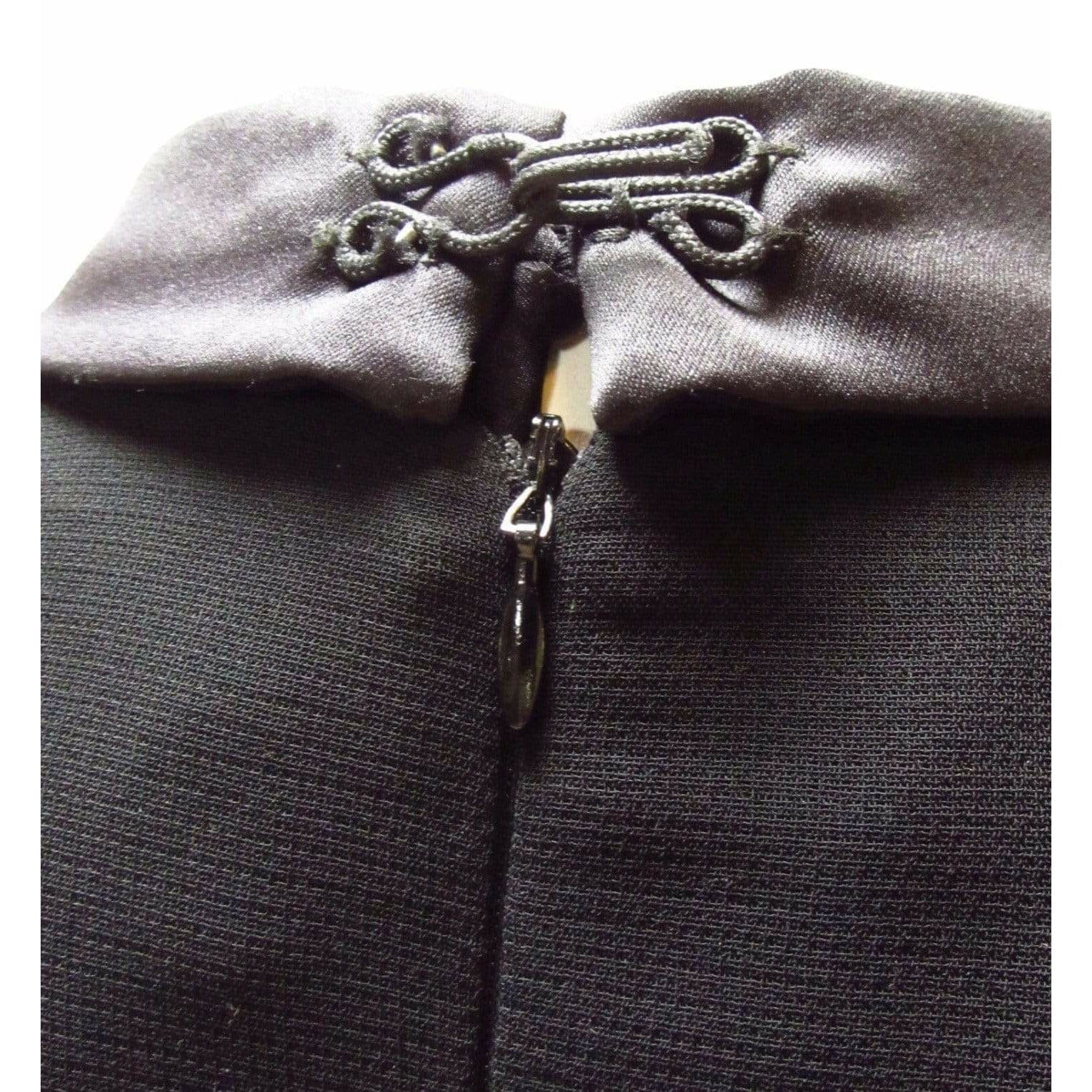 Dresses Jean Paul Gaultier Classique Tuxedo Dress - Black Wool Rayon Dark Slate Gray
